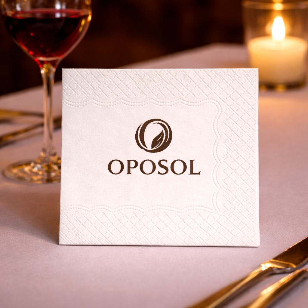 5" x 5" Cocktail Napkin (1/4) | Custom Logo | All-in Price (DDP)